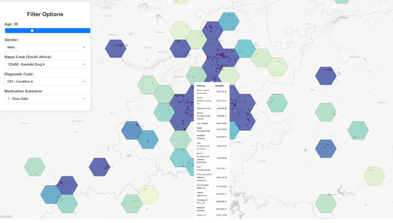 Screenshot of Geo-Mapping Interface
